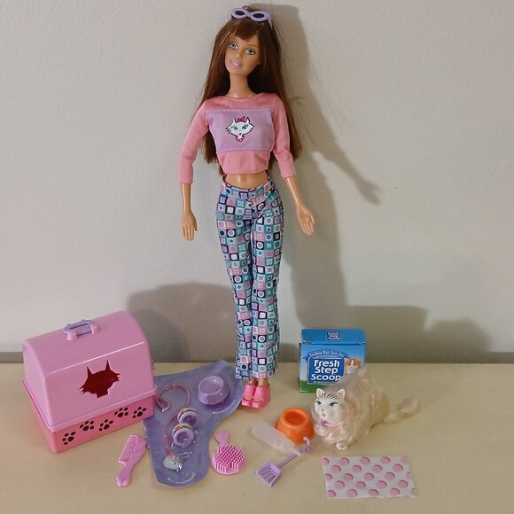Barbie with cat and accessories - Picture 1 of 6